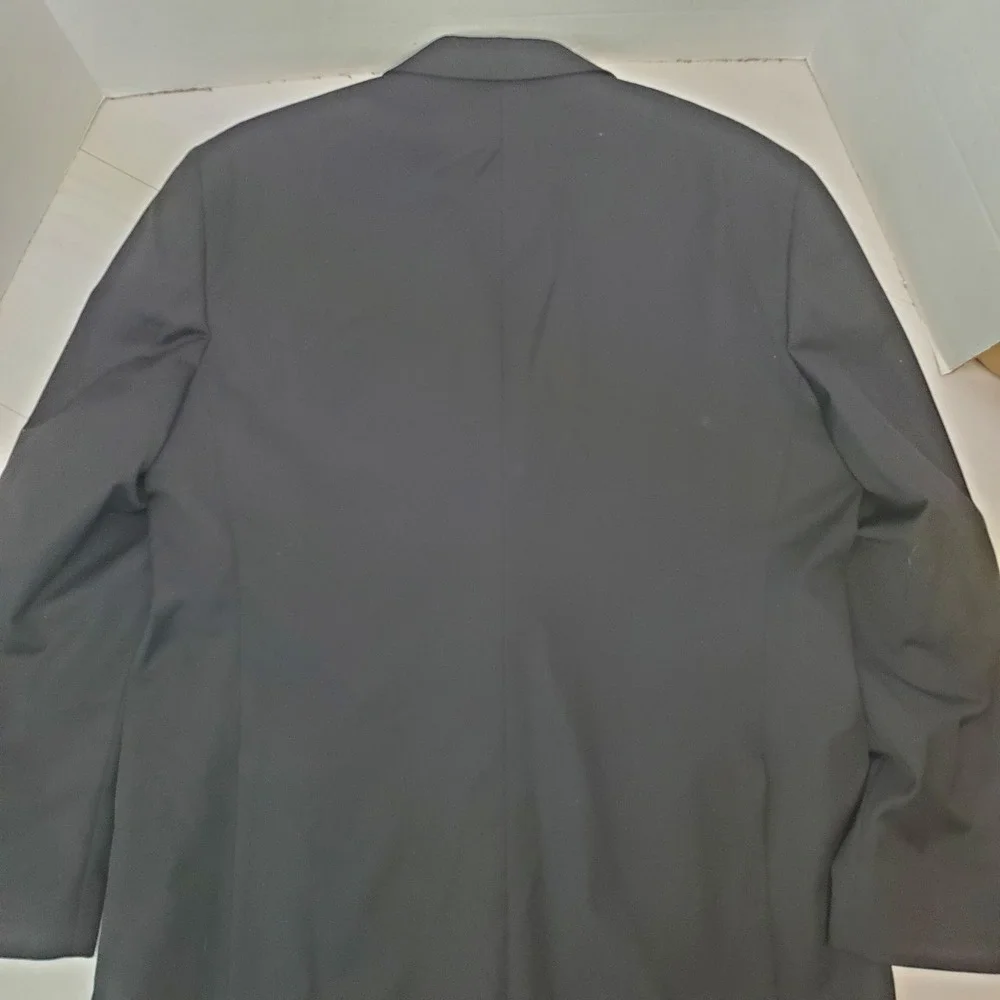 Pronto Uomo Platinum Mens 44R Black 100% Wool 2-Button Blazer Timeless Tailoring